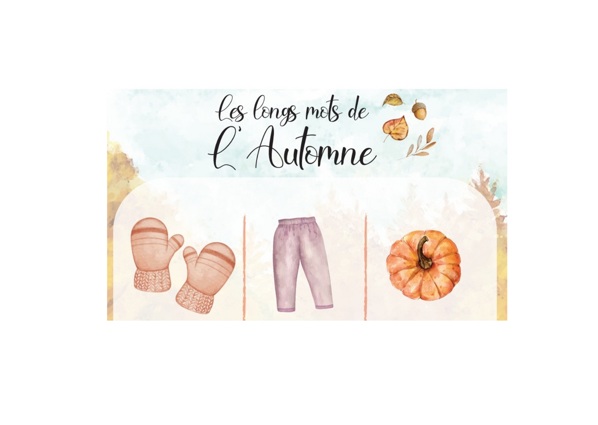 Boîte de Bingo d'automne : segmenter en syllabes