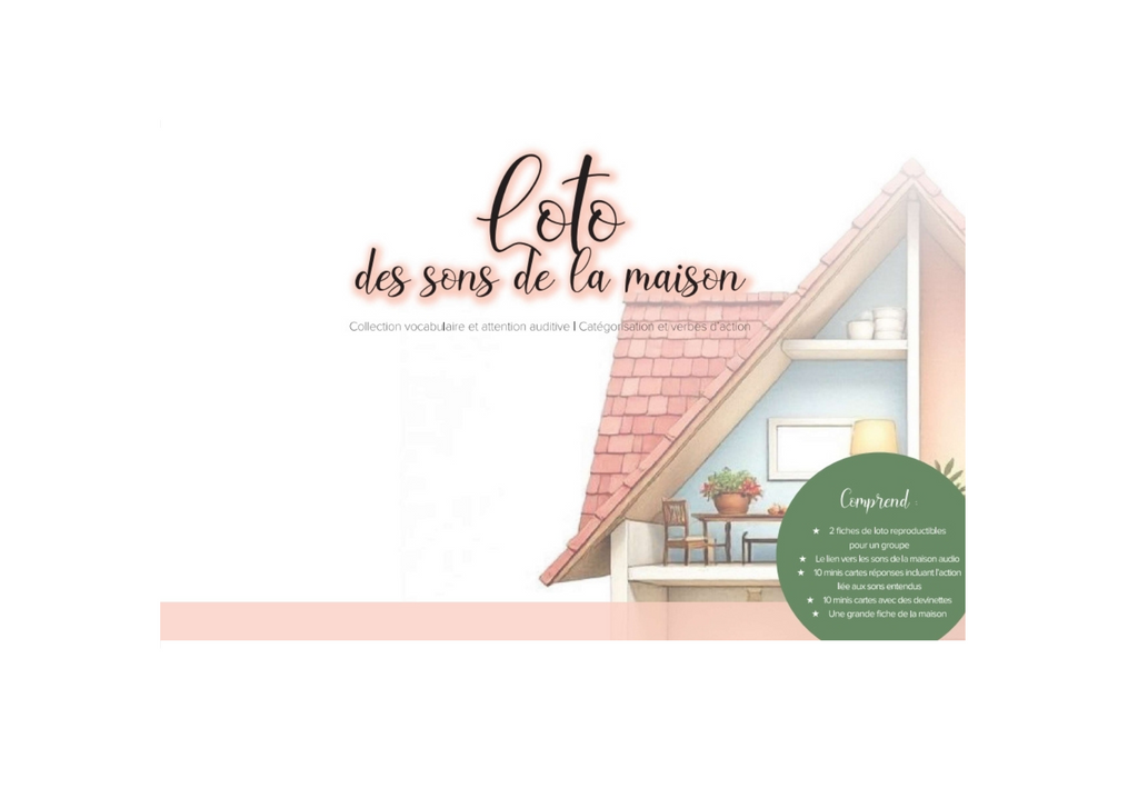 Les sons de la maison - précurseurs et vocabulaire